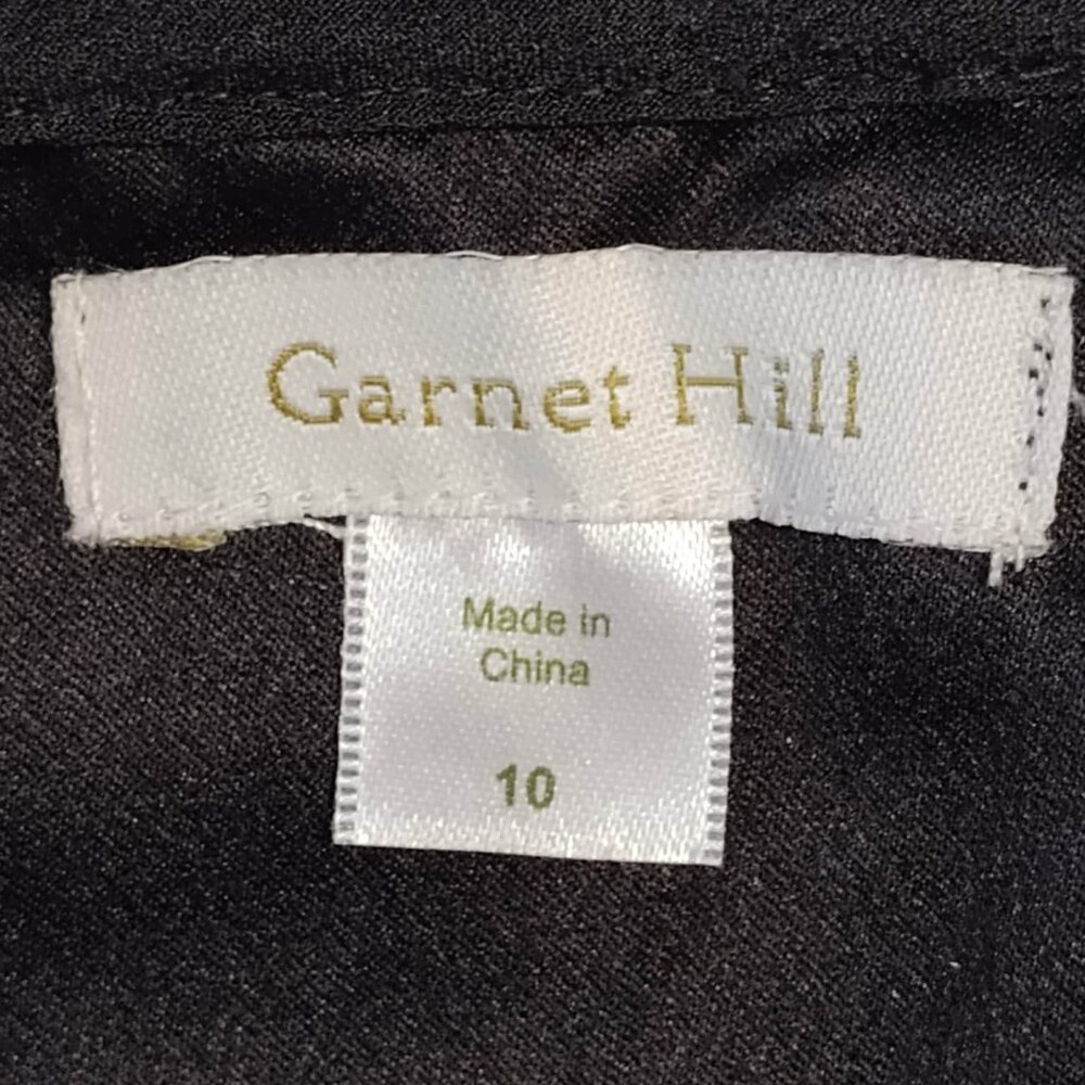 Garnet Hill BLACK Lace-Overlay, A-Line skirt, Size 10 - Picture 7 of 14